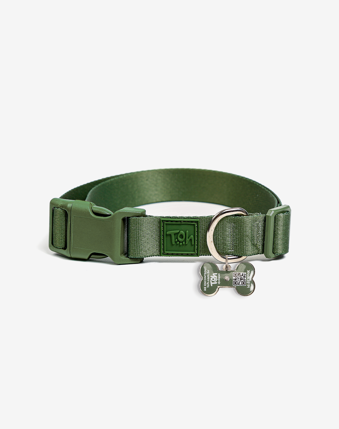 Adjustable Dog Collar with ID Tag Florest