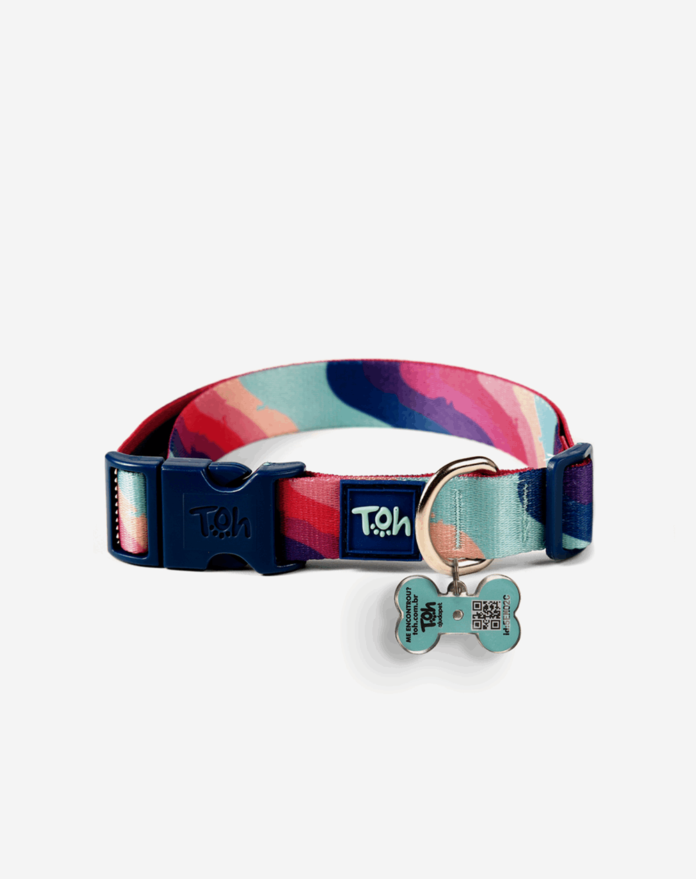 Adjustable Dog Collar with ID Tag Alpaca